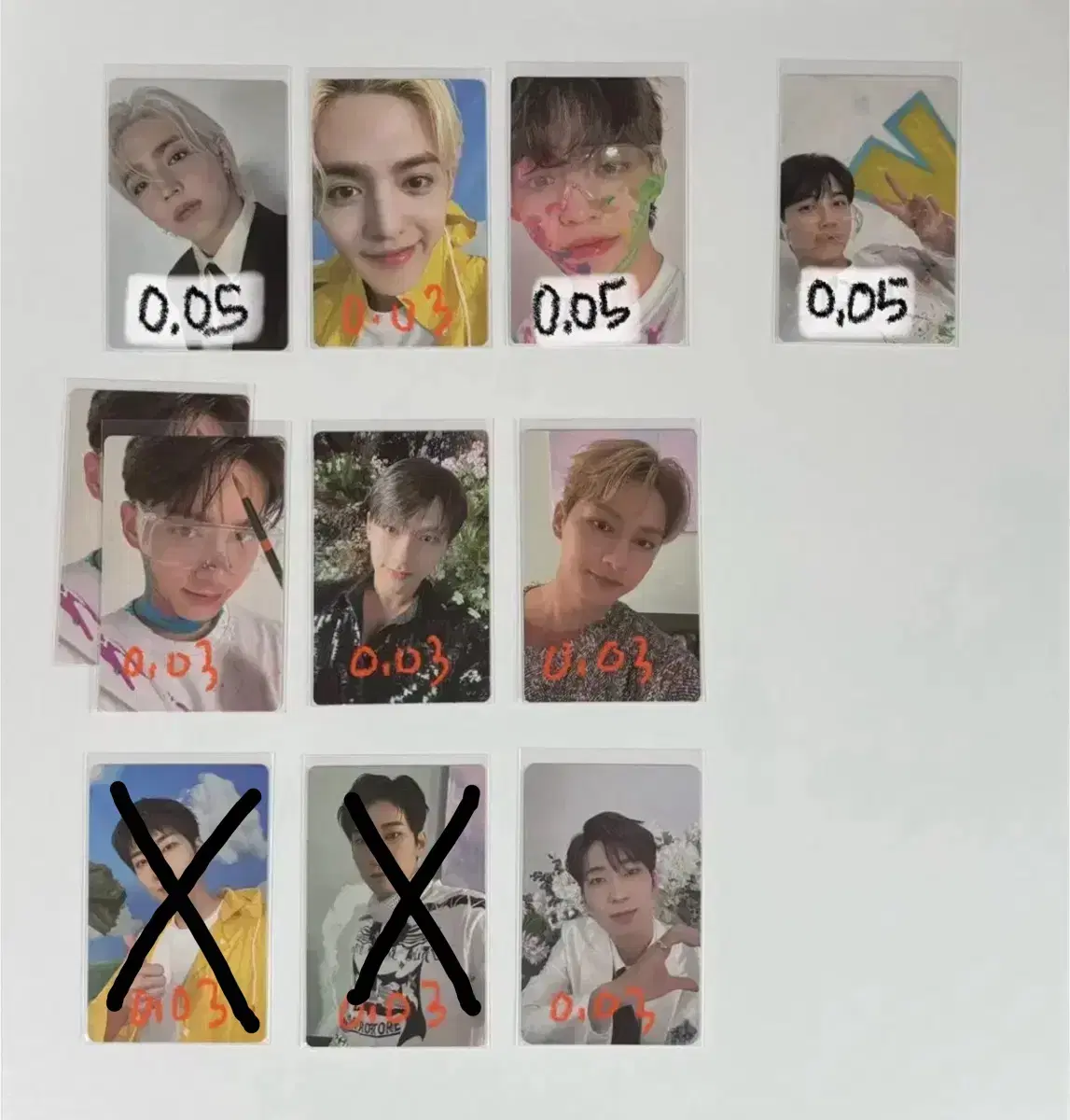 Seventeen photocard wts Coops jeonghan jun wonwoo woozi the8 seungkwan vernon dino