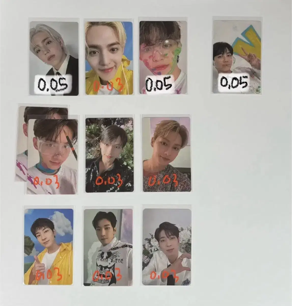 Seventeen photocard wts Coops jeonghan jun wonwoo woozi the8 seungkwan vernon dino