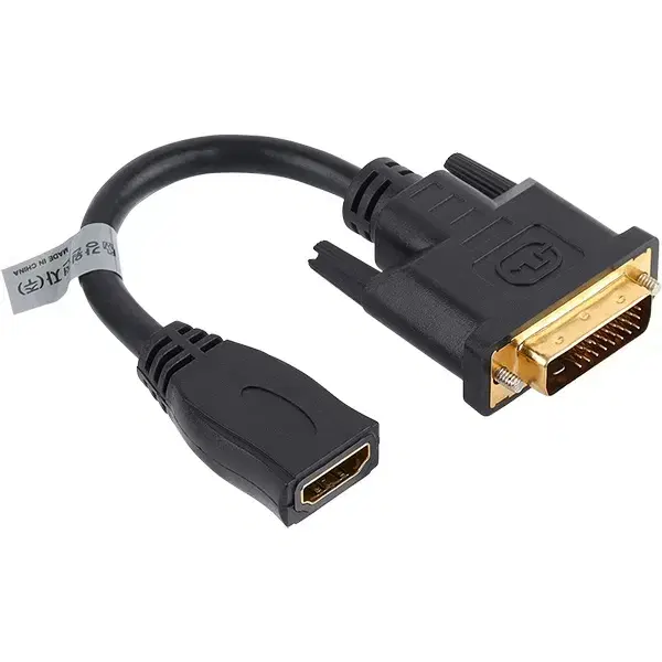 HDMI to DVI-D 듀얼 모니터변환 케이블형 젠더 0.15m