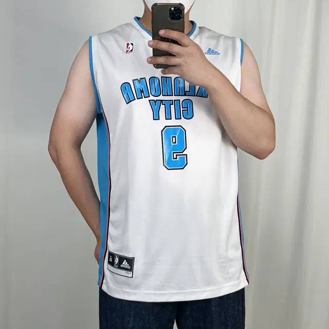 아디다스 x NBA 오클라호마시티 썬더 농구 조끼 XL .240816