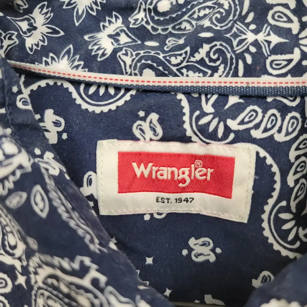 [100/L] WRANGLER 랭글러 페이즐리 패턴 셔츠