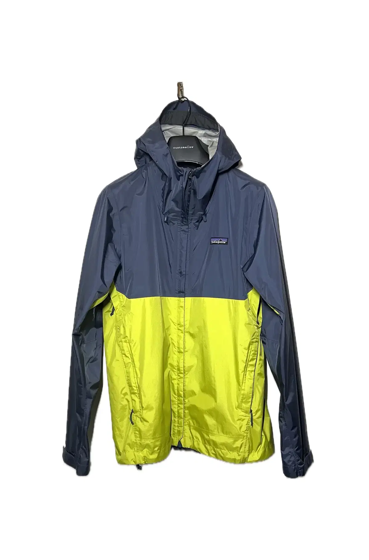 Patagonia Ultra Rare Color Vintage Torrenshell Navy/Lime Green Windbreaker S95