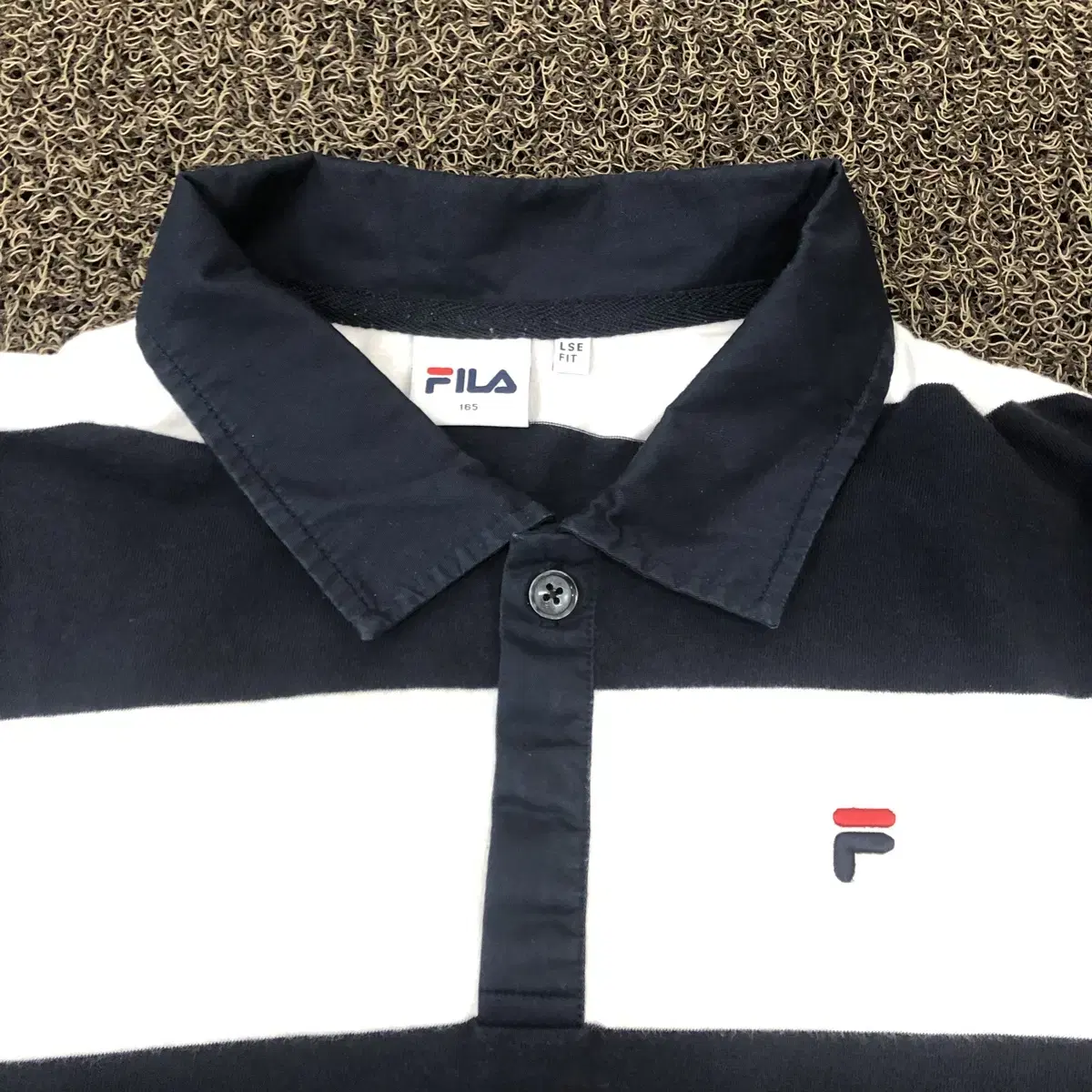 FILA 휠라 여성 스트라이프 카라티 반팔 티셔츠 S