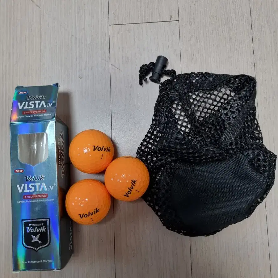 Volvik 볼빅 VISTA 골프공 3구 + 볼주머니