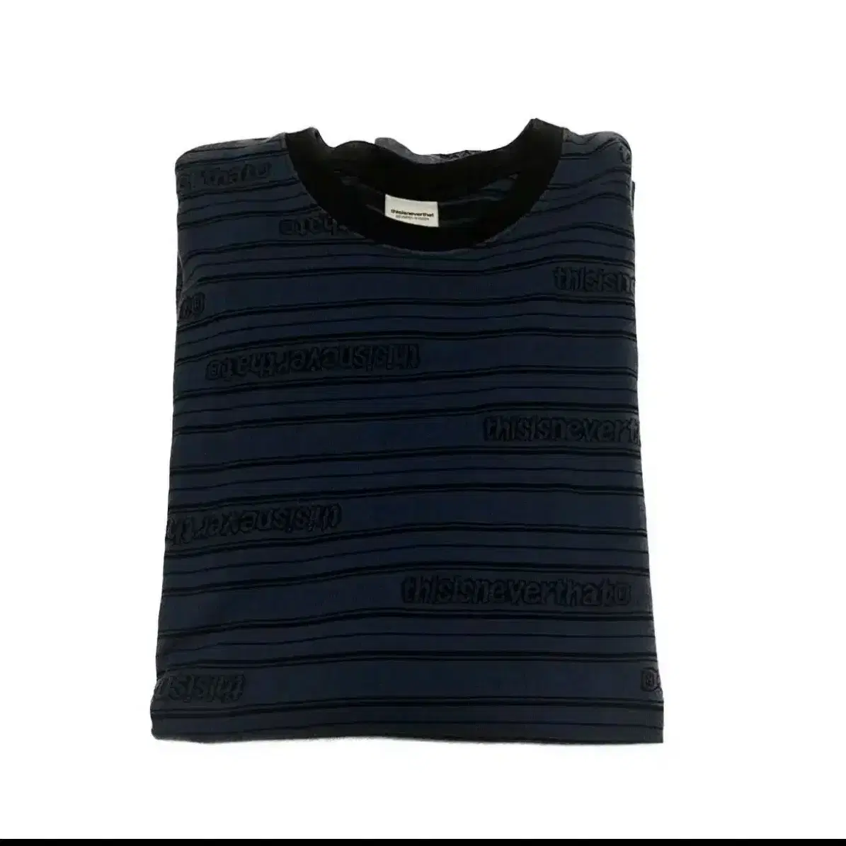 디스이즈네버댓 반팔 Logo Jacquard Tee Navy