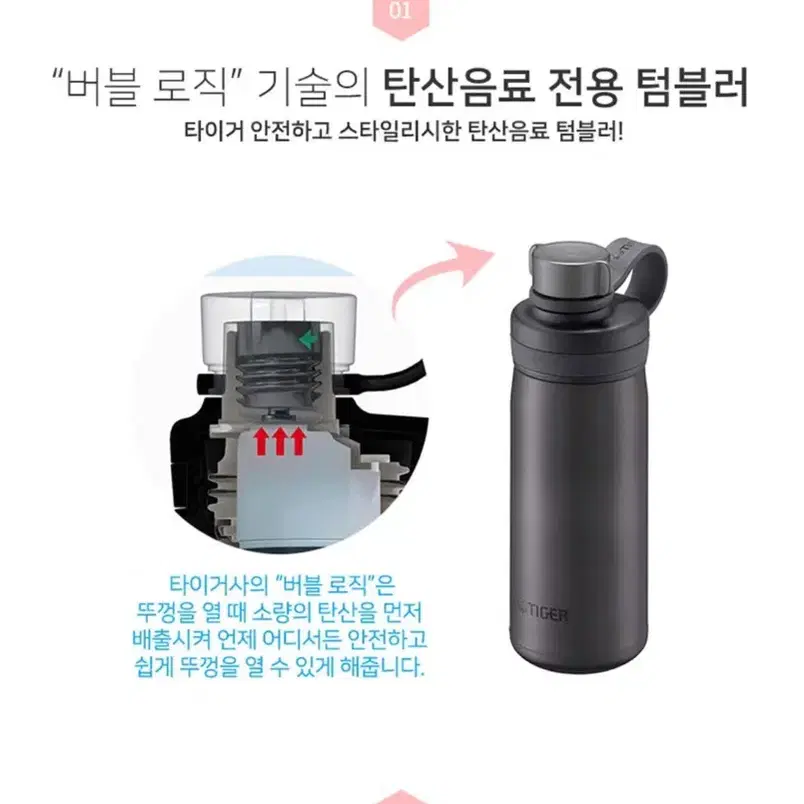 타이거 탄산음료 & 맥주 텀블러 500ml (신품)