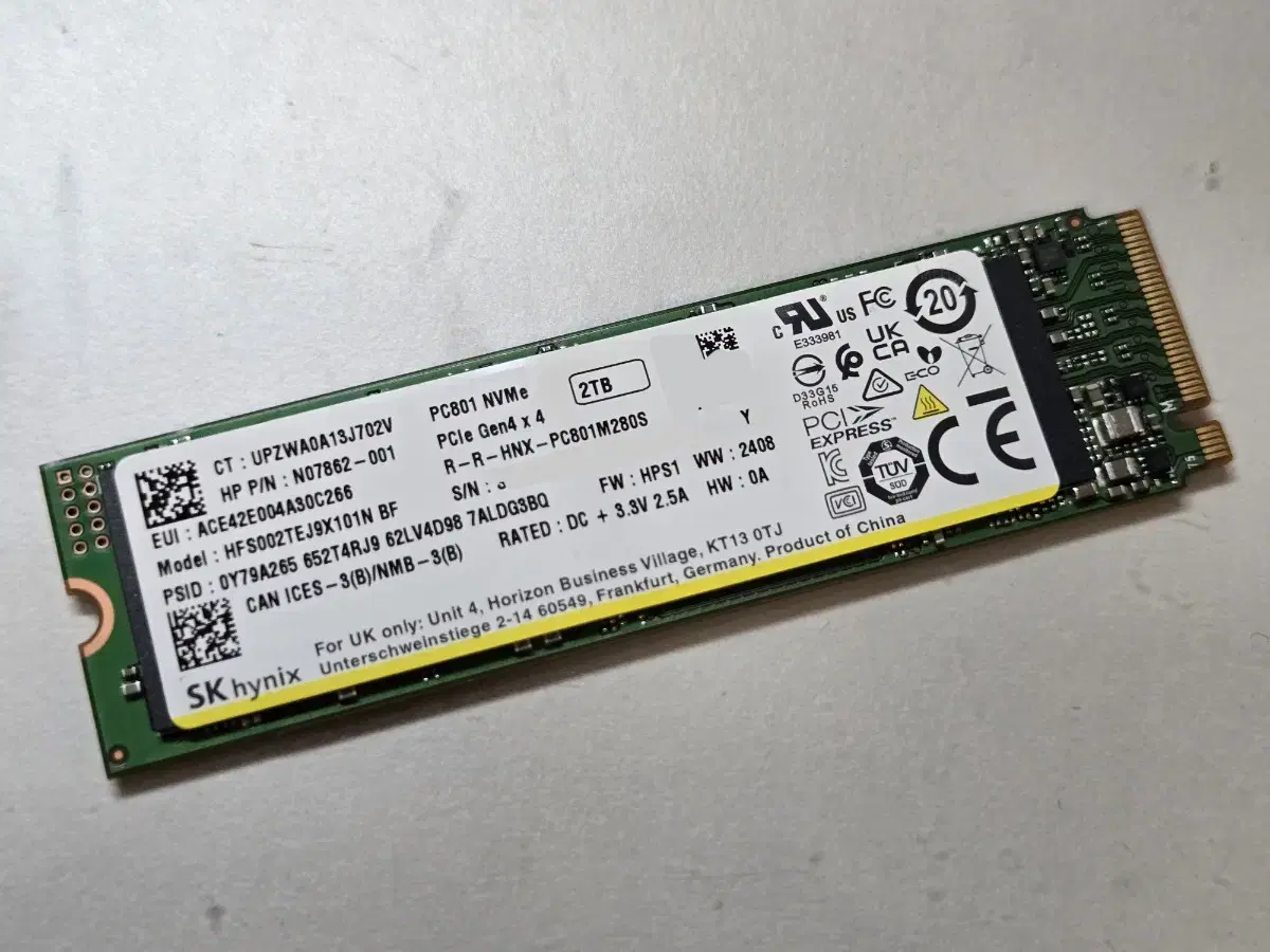 SK 하이닉스 SSD PC801 2TB(P41 OEM) 새상품