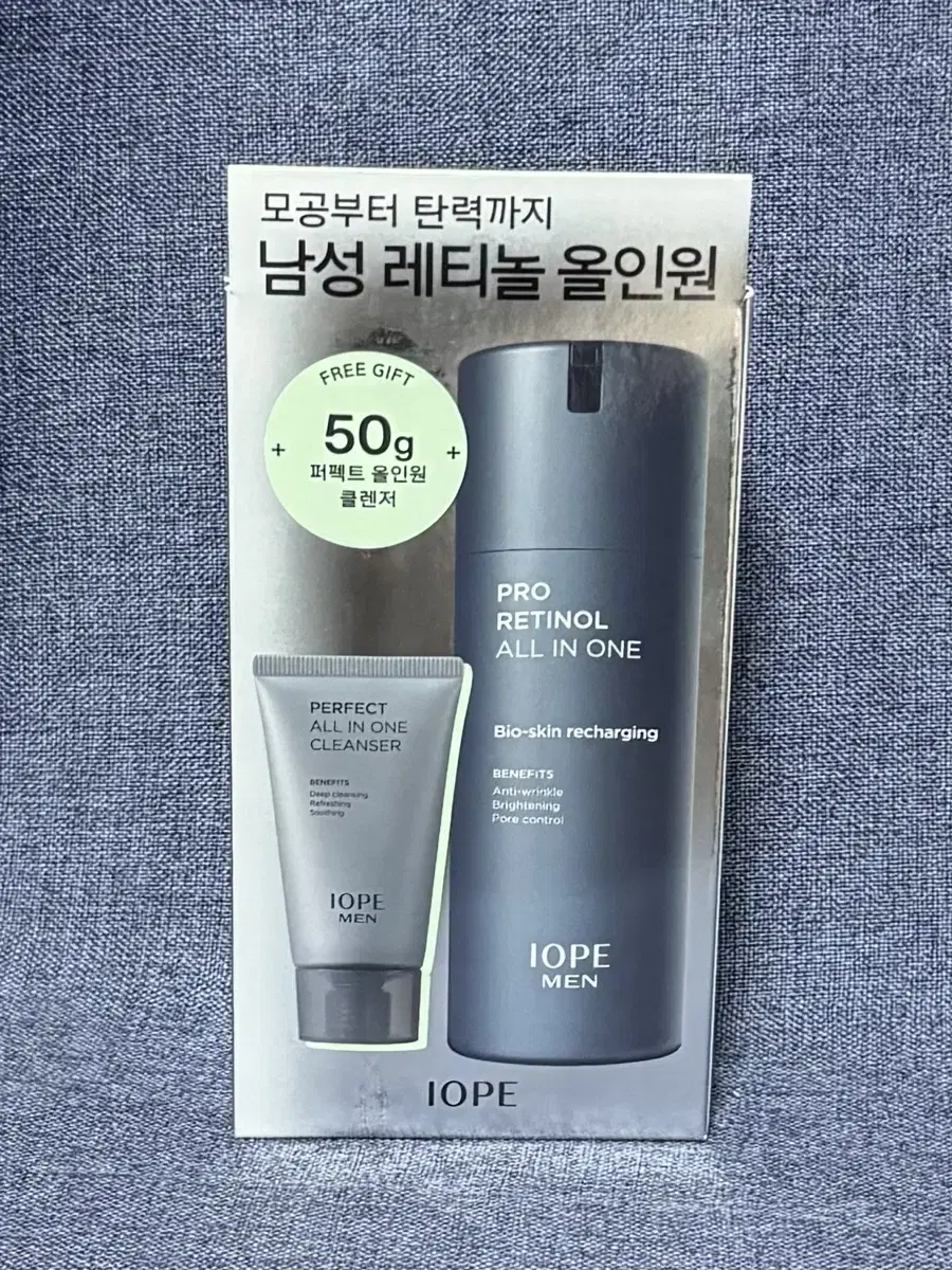 아이오페 맨 프로 레티놀 올인원 120ml+클렌저 50g