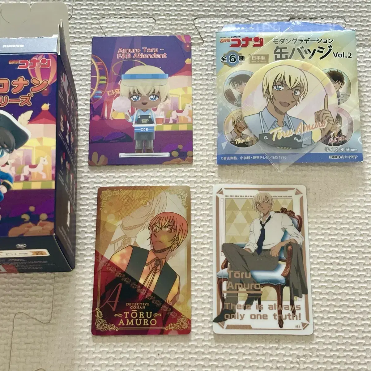 detectiveconan amurotooruanjianfuruyarei figure.badge.photocard bulk wts