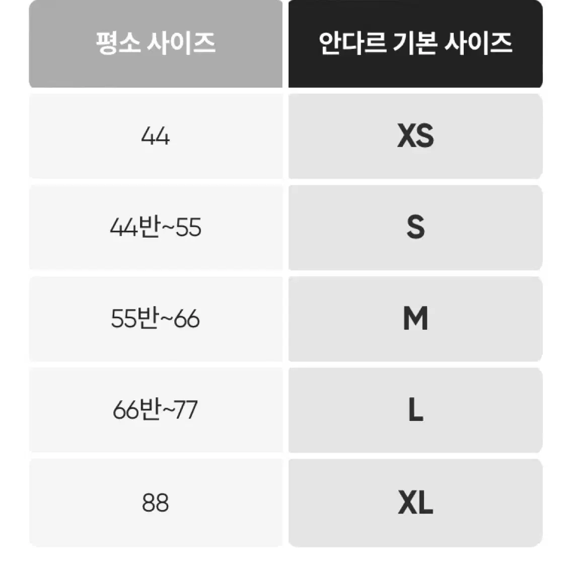 새제품 안다르 에어리핏 슬림핏 숏슬리브 반팔티 블랙