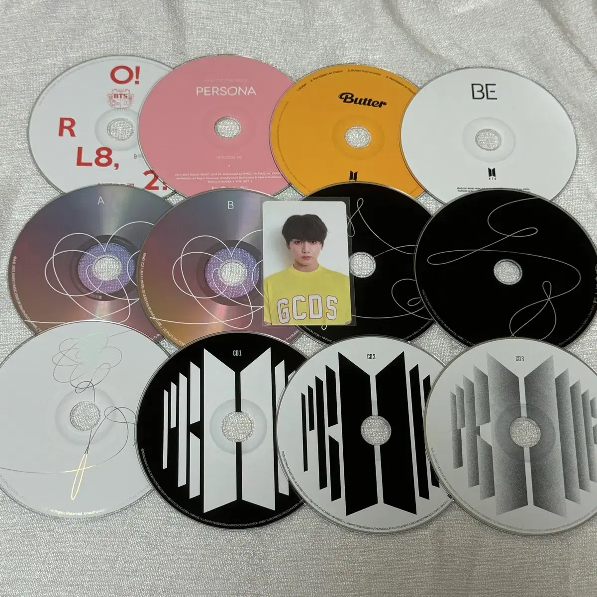 12 BTS CDs + 1 copy of jungkook photocard (bulk)