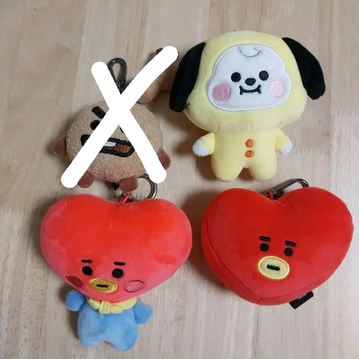 BTS BT21 character doll keyring