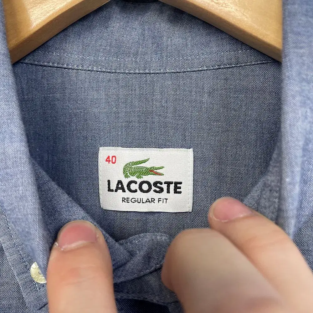 [40] LACOSTE 라코스테 샴브레이 셔츠