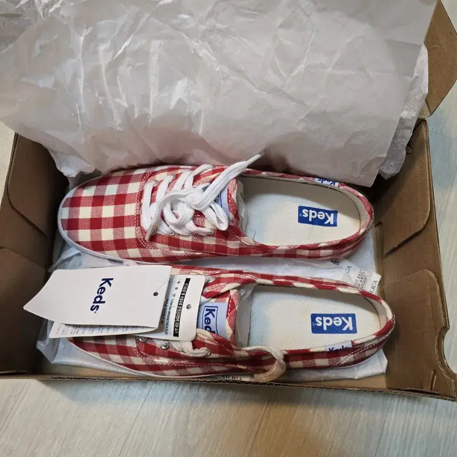 Keds 깅엄체크 245mm 새상품