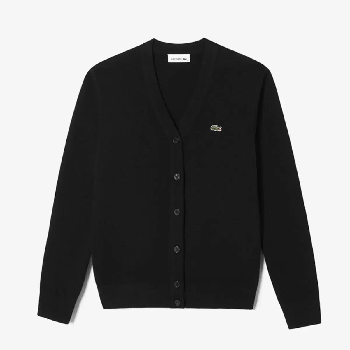 Lacoste Wool V-neck Cardigan Black [23FW]