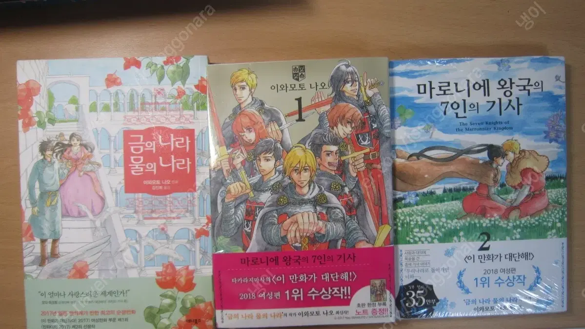 The comic book The Land of Keum, The Land of Water, and The Seven Knights of the Marronnier Kingdom, volumes 1-2