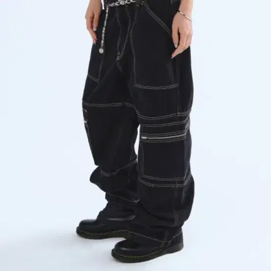 엔와이엑스엑스 CARCO POCKET DENIM PANTS BLACK