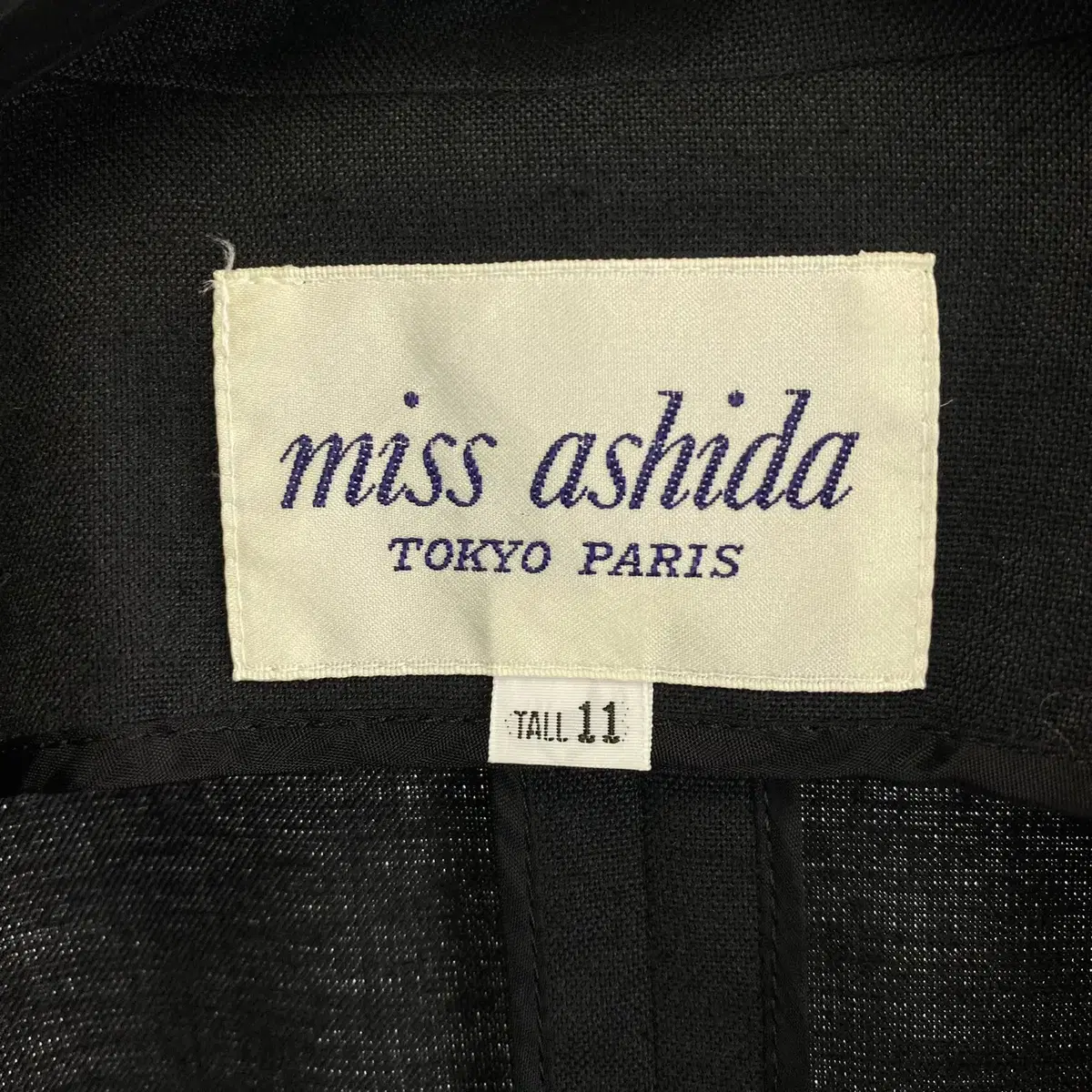 빈티지 miss ashida 크롭 슬리브 스트랩 자켓