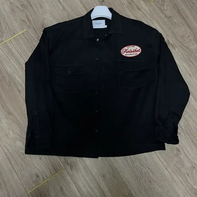 아웃스탠딩 MECHANIC WORK SHIRT_BLACK s