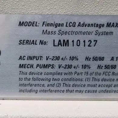 Thermo Finnigan LCQ advantage 분광광도계.