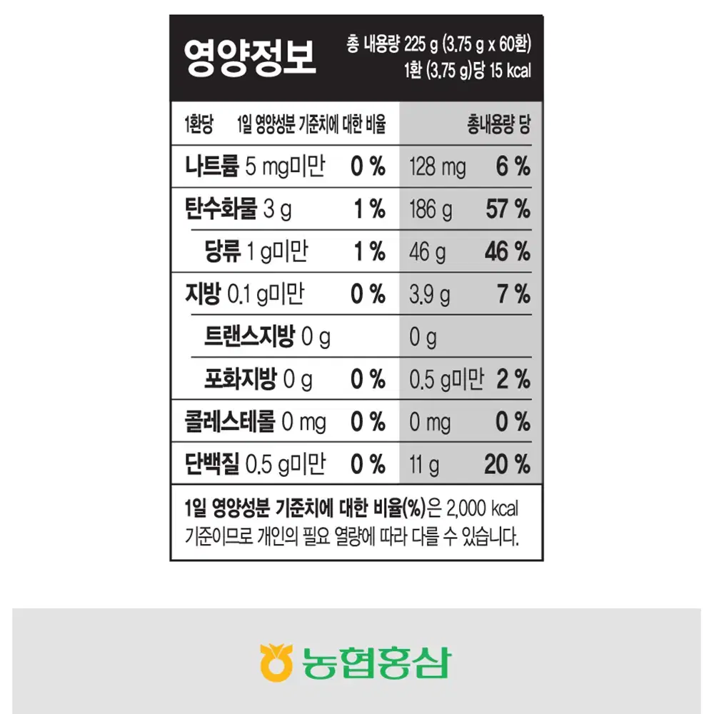 [농협 한삼인] 황제침향단 3.75g X 60환