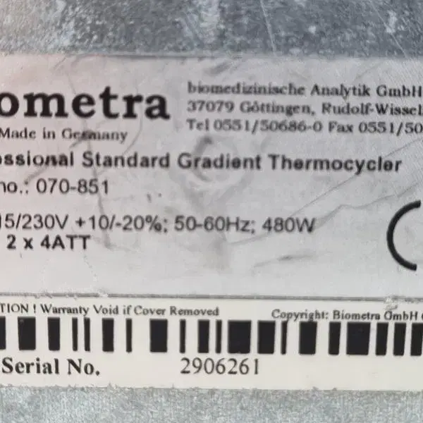 Biometra Tprofessional  열순환기 PCR.