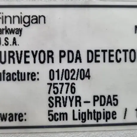 ThermoSurveyor PDADetector/MS Pum/오토샘플러.