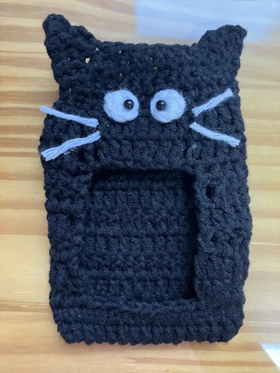 Handmade crocheted photocard holder