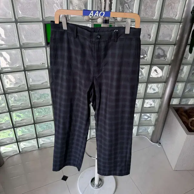 beams wide check pants 빔즈 빔스 와이드 체크팬츠