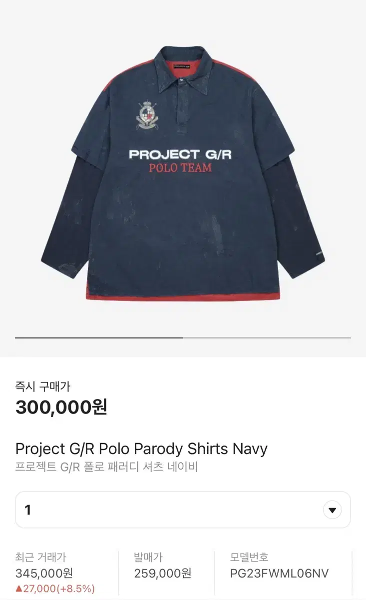 [1] Project GR Polo Parody Shirt Navy