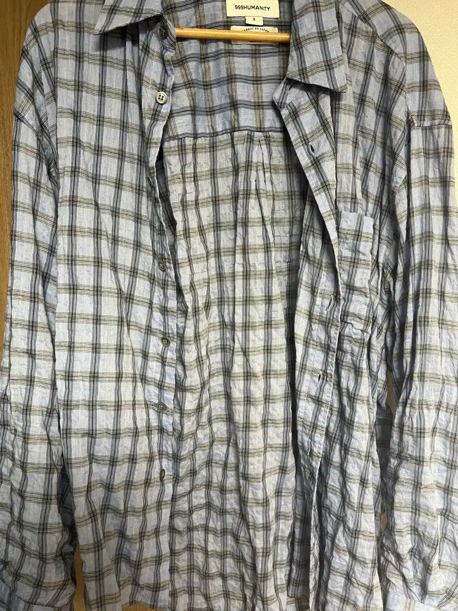 999Humanity e.ji Check Shirt bloo Size 3