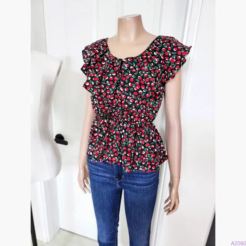 (sizes 44-55) Cherry Big Kara Fresh Blouse (A2090)