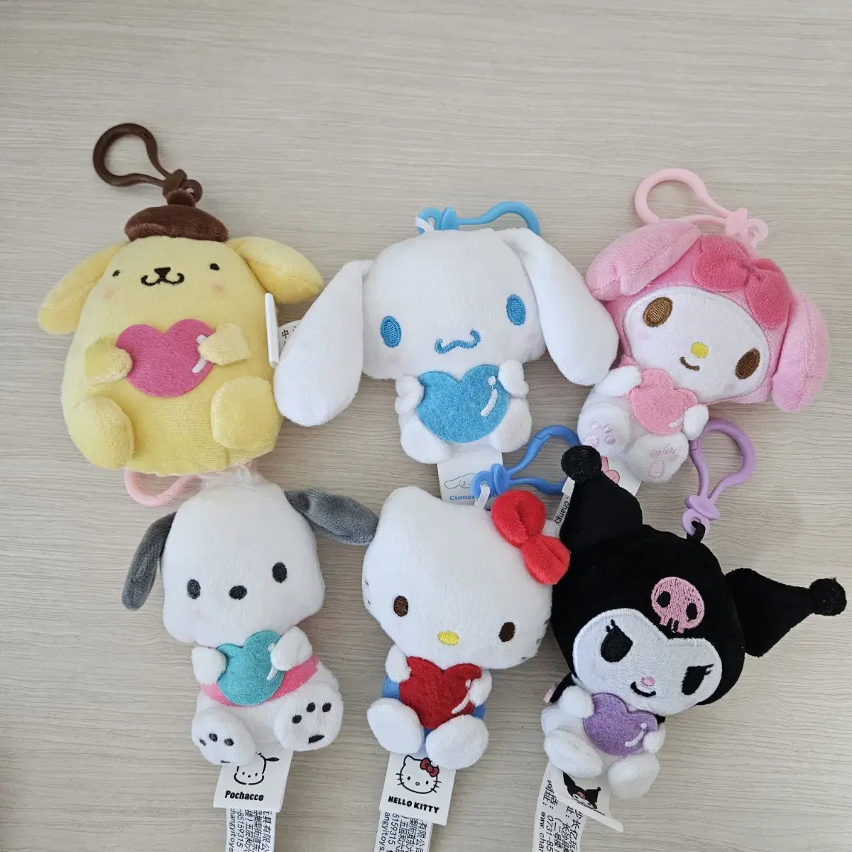 Sanrio heart bag hook (10cm)