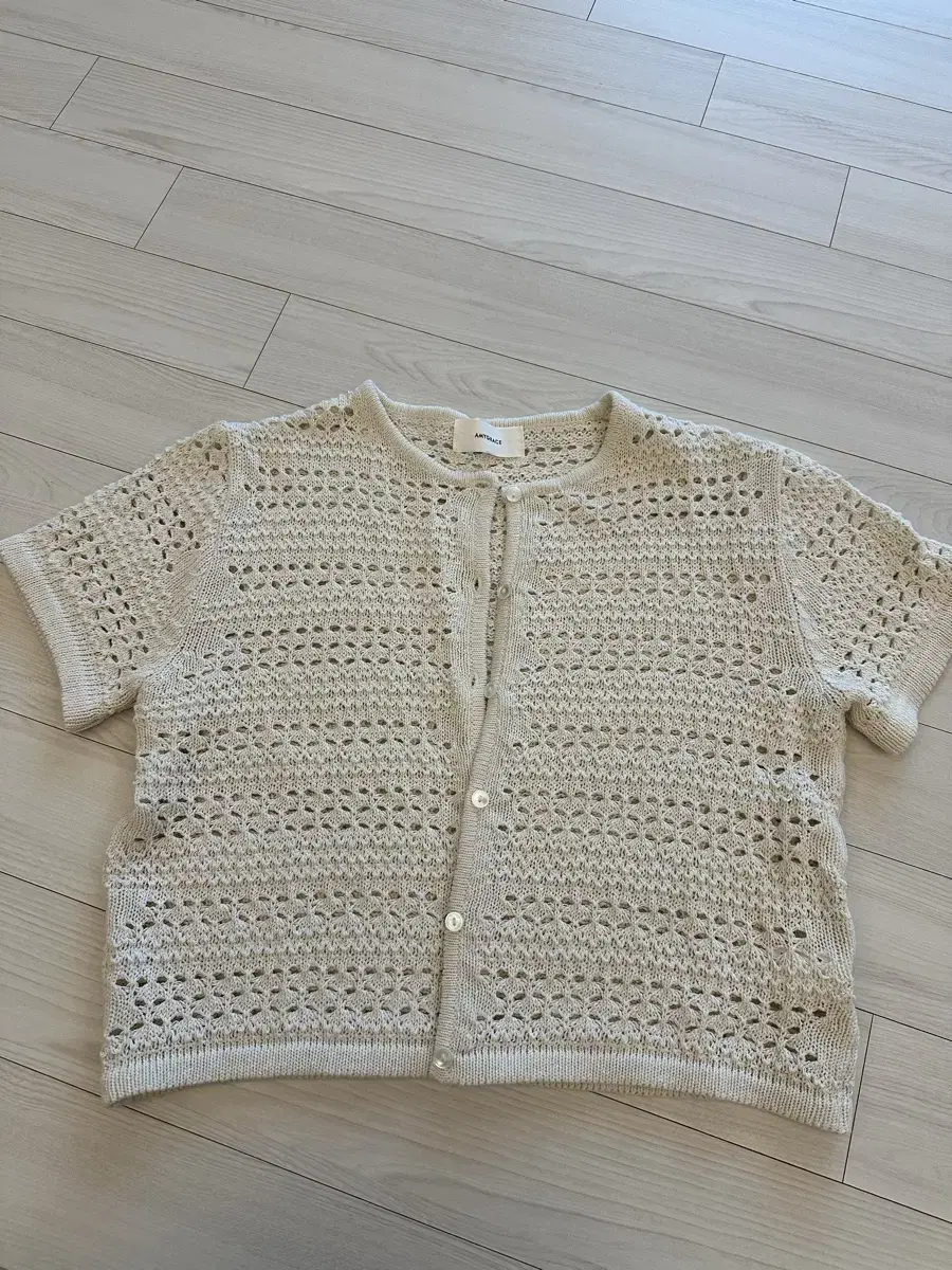 Punching Net Cardigan(Oatmeal,Free Size)