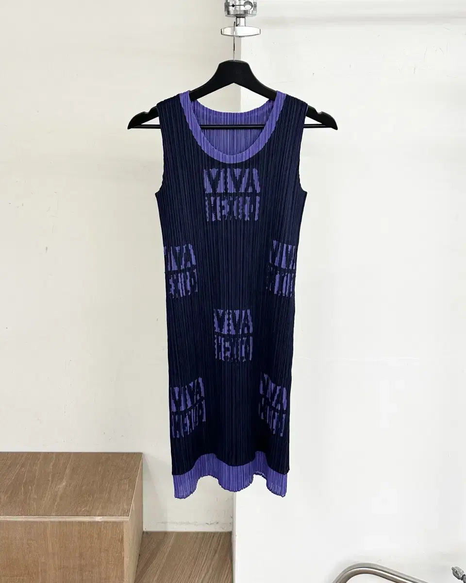 Pleats Please Purple Sleeveless ONEPIECE