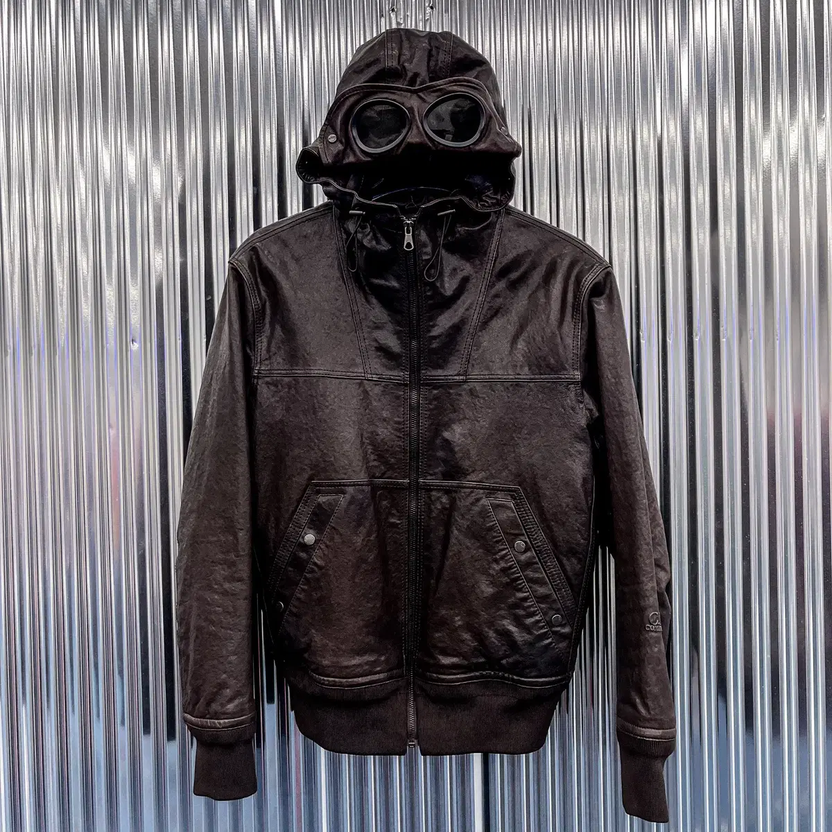 CP Company Leather Ren Goggle Hooded Jacket (Domestic M) I114