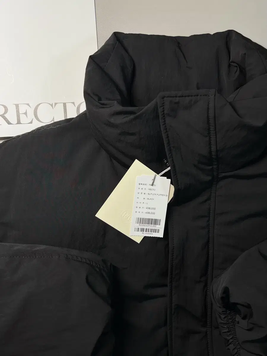 [L] Recto Recto Puffer Short Padded Jumper Black sells