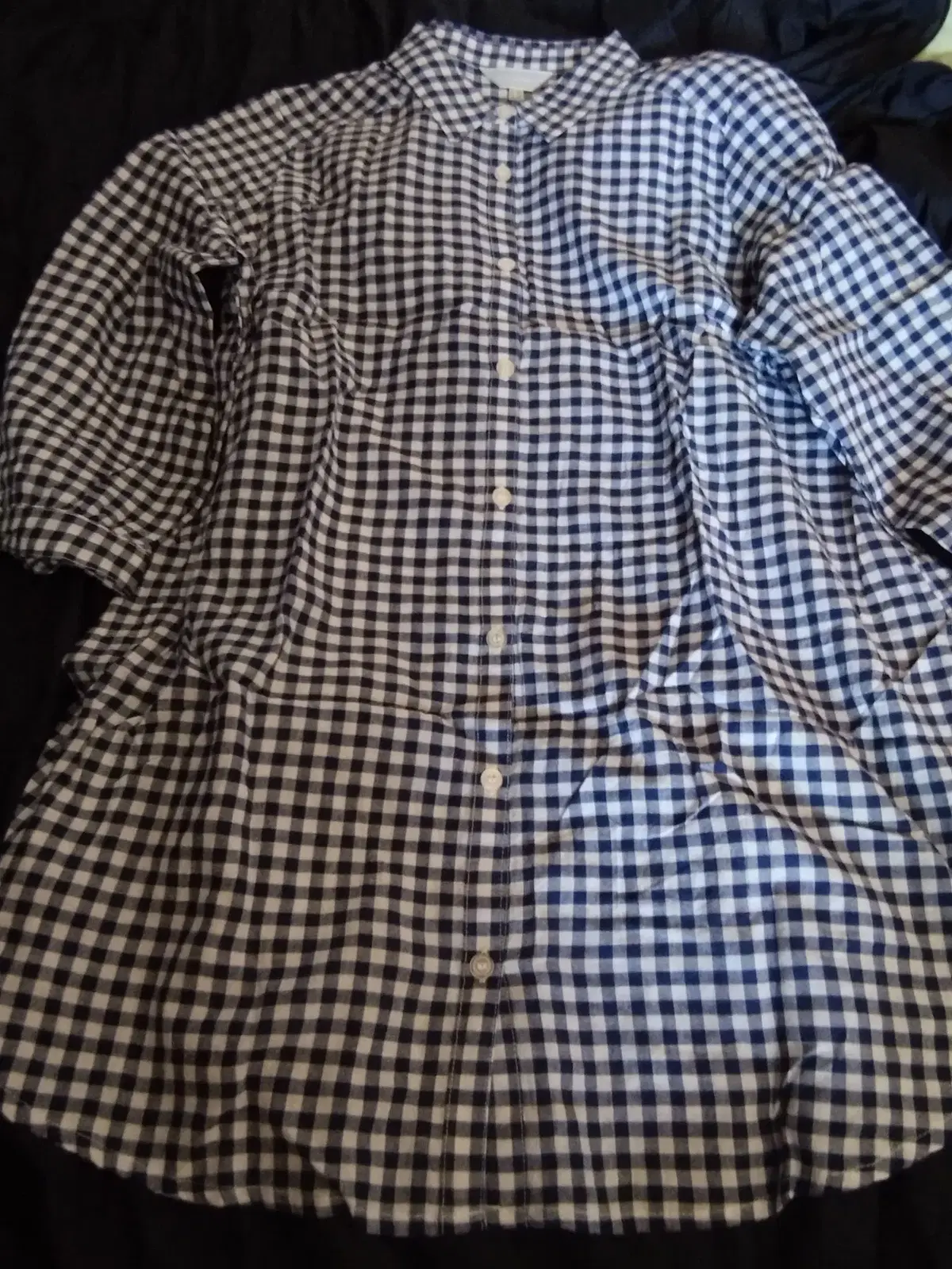 gingham check shirt onepiece