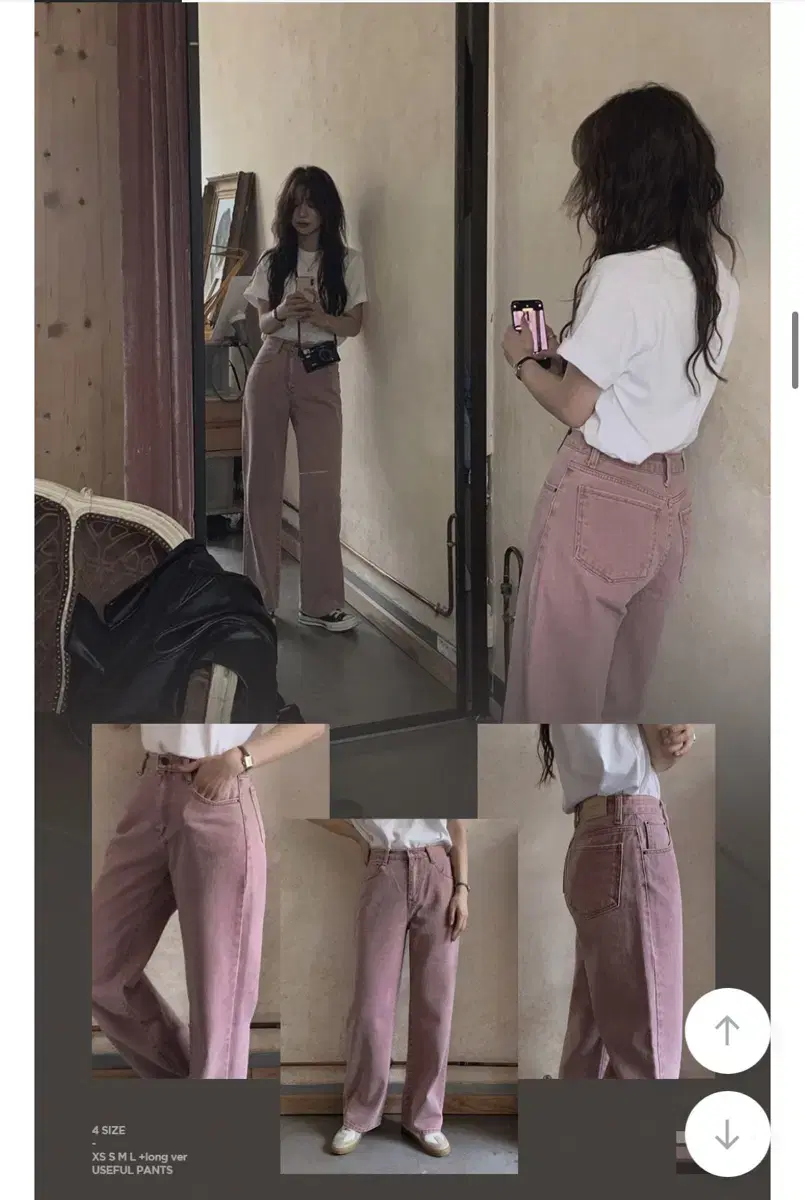 Slow & Today Muted Pink Denim Pants S