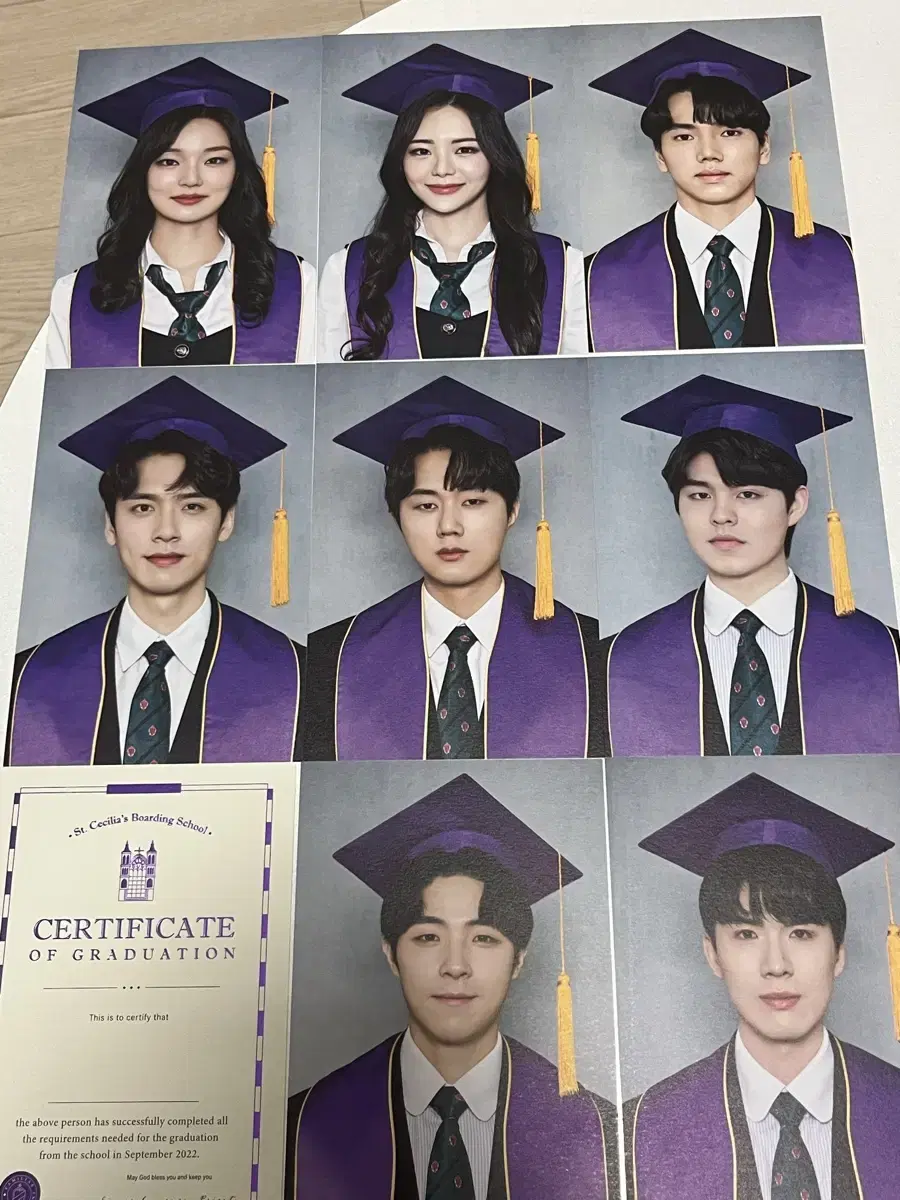 2022 Bear the Musical MD Goods Graduation Postcard pola School Uniform Yoon Seokho Lim Ye Jin