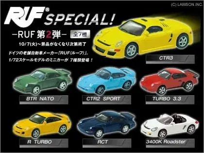 1:72 Japan Lawson Limited RUF Porsche Mini Car (Diecast) for Sale