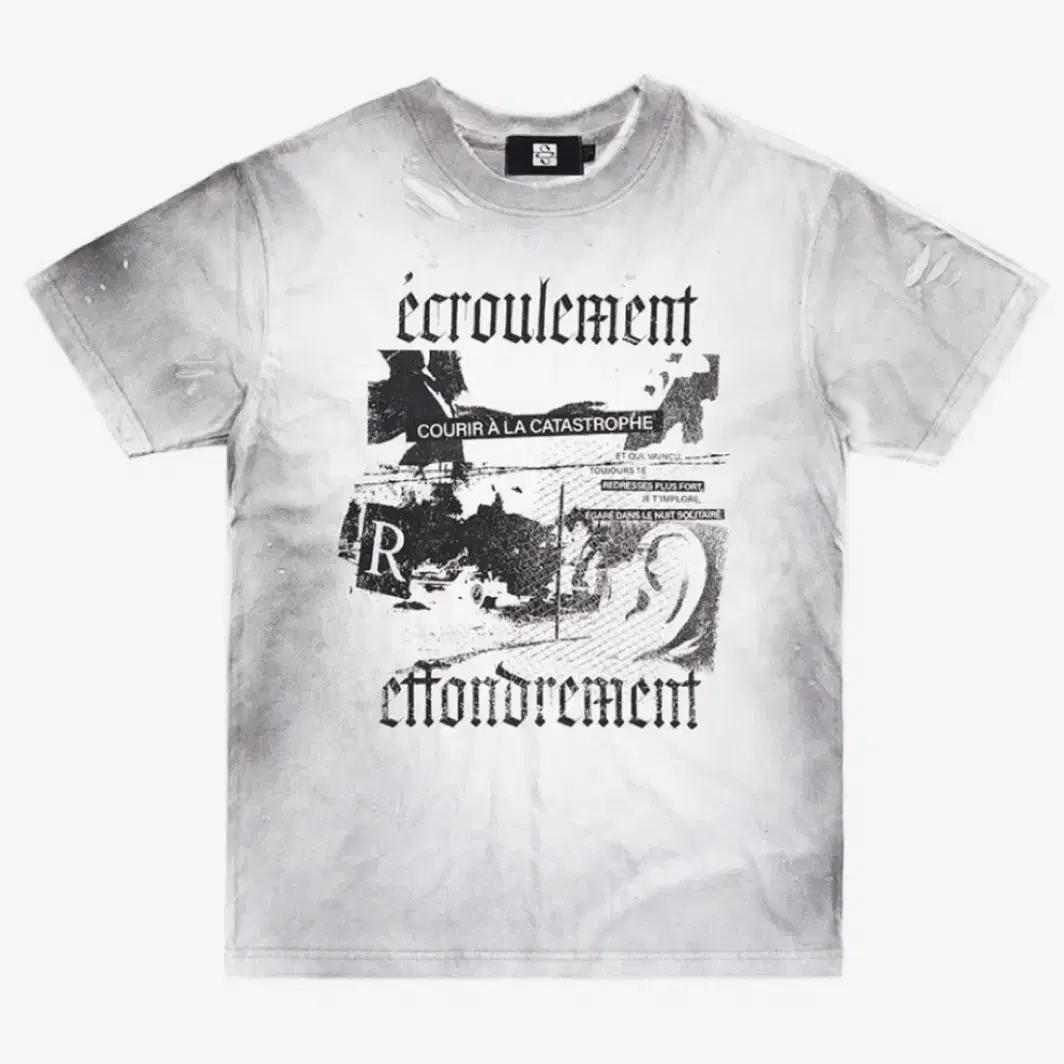 선데이오프클럽 Ecroulement Hand Distressed T-sh