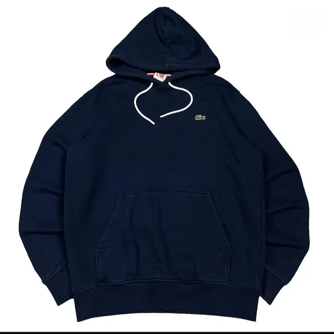 I'm selling a Lacoste hoodie in navy.