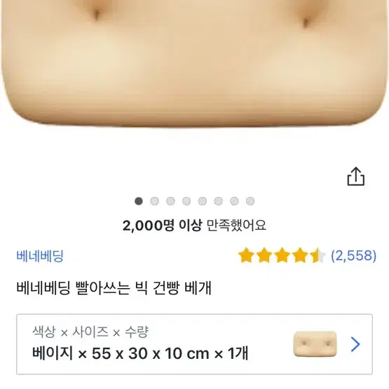 베네베딩 건빵 베개