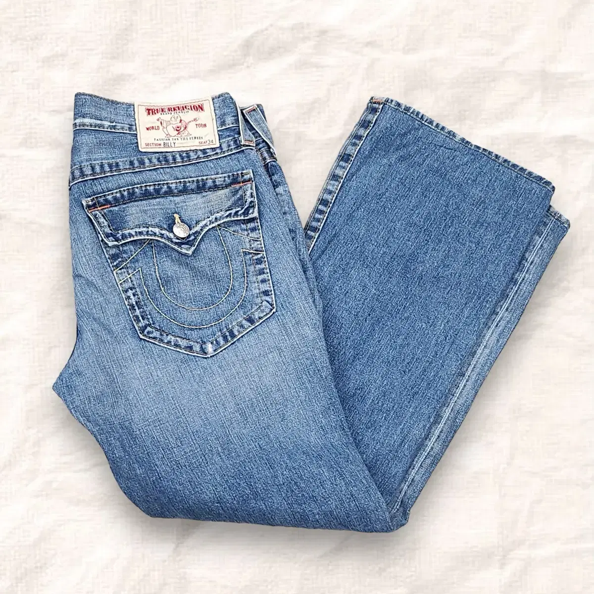 [34] Truly Reliable vintage denim bootcut pants.