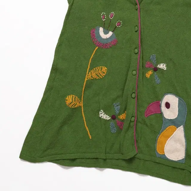 Jocomomola Embroidery Button Vest