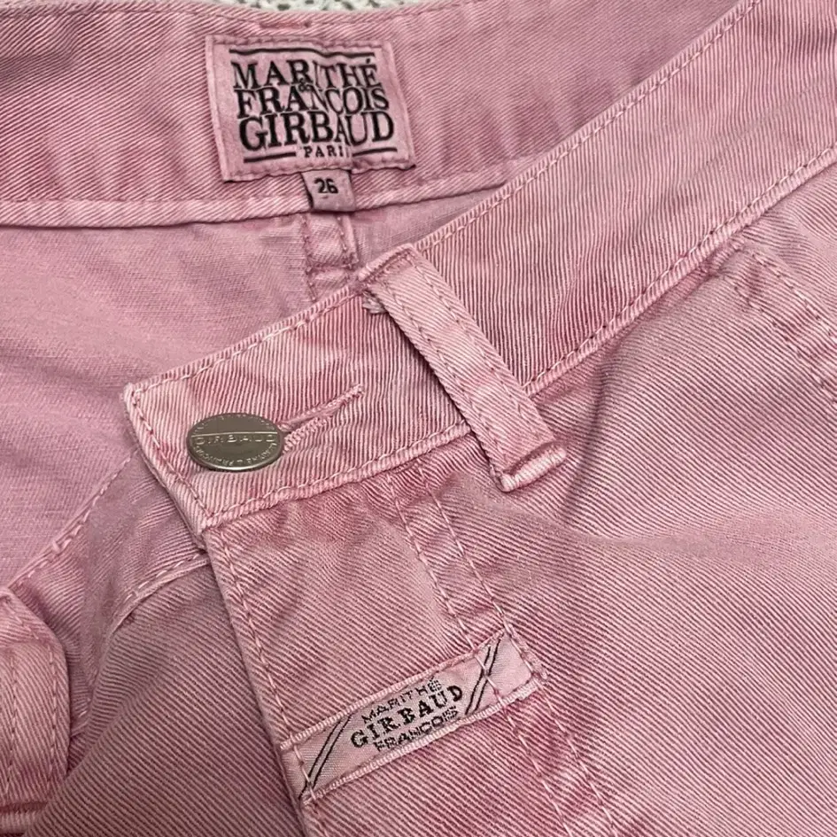 마리떼 W COULEUR DENIM PANTS pink 팬츠(새제품)