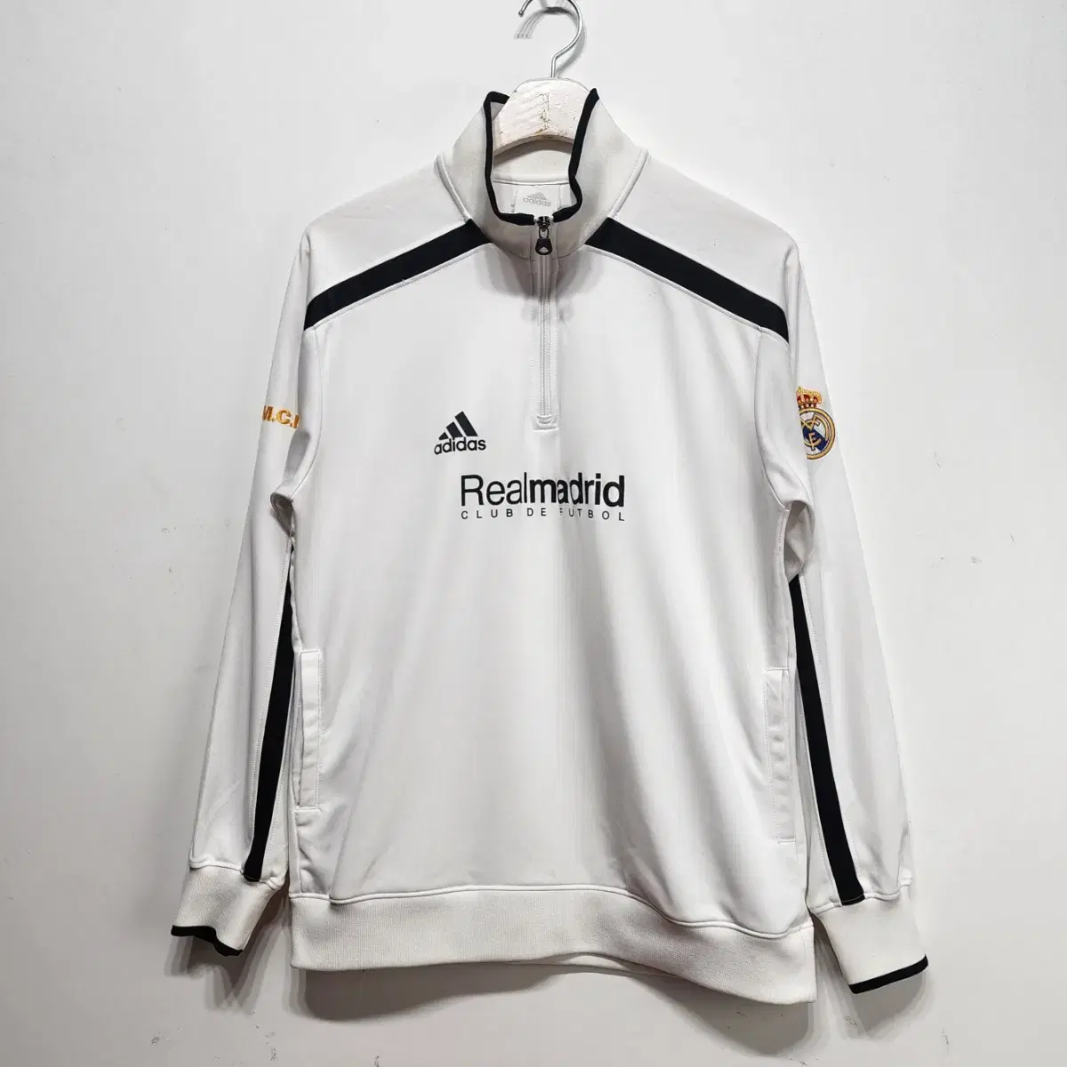 Adidas Real Madrid Jersey Vahn Zip-Up Training TrackTop Jacket WhiteS