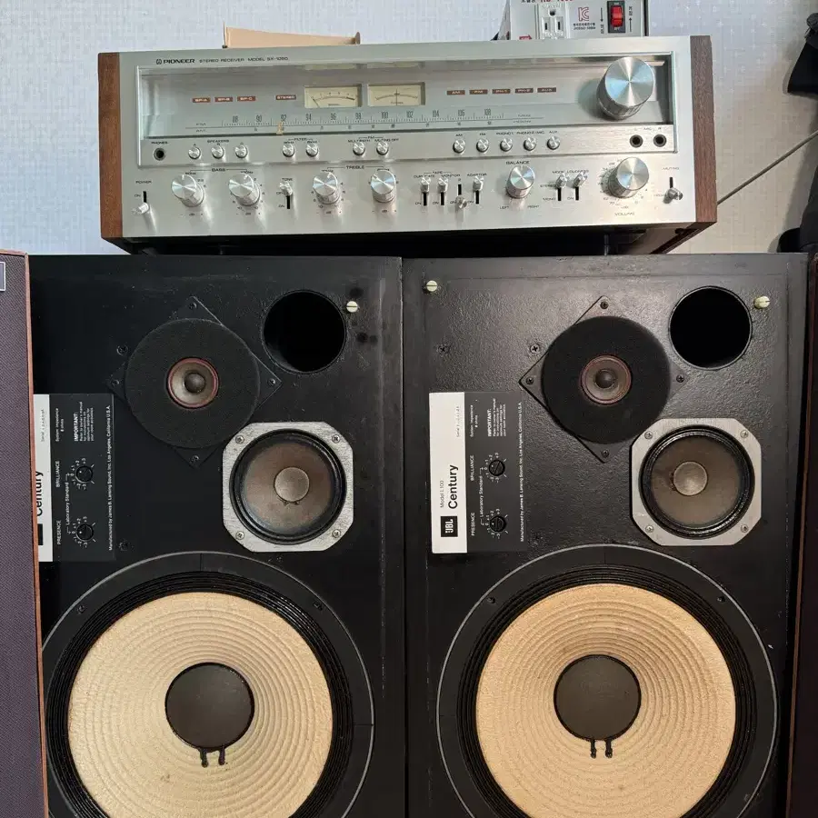 JBL L100 센츄리 알리코 스피커 + 파이오니아 리시버 SX 1050