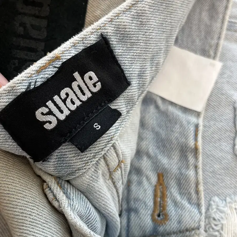 스웨이드 oil washed denim